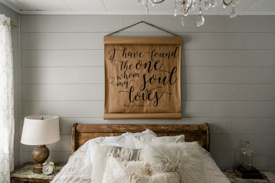 DIY Shiplap Bedroom Wall- Cheap!