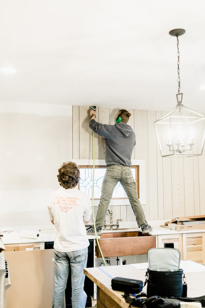 Installing & Painting Paneling In The Kitchen