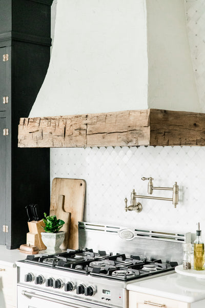 Plaster & Wood Range Hood Cover- Reveal