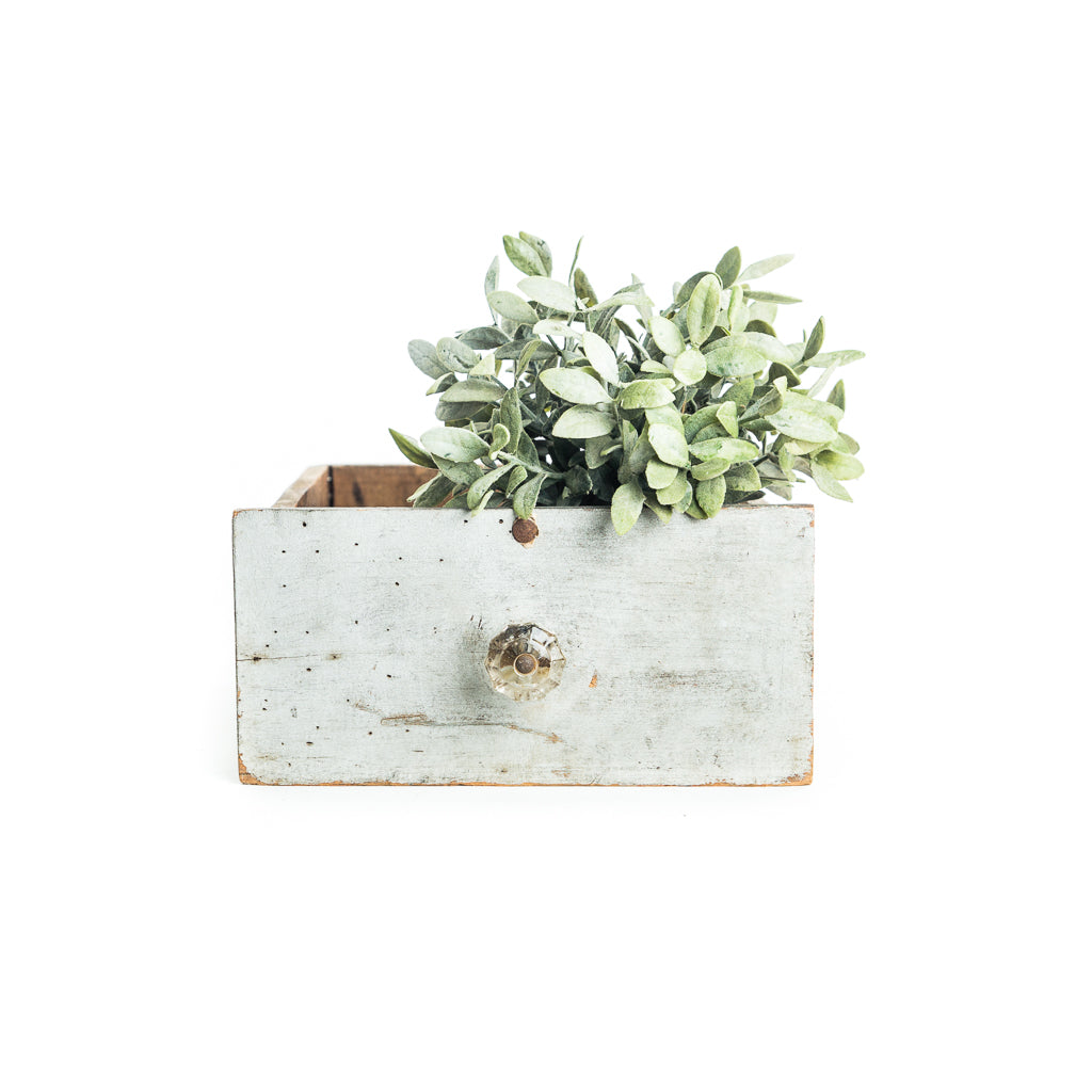 succulent drawer knobs Small Wood Drawer W/ Glass Knob – Cottonwood Shanty