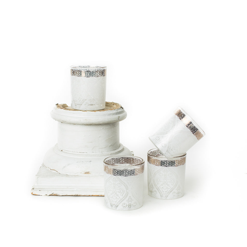 Tall White Gem Glass - Thumbnail 5