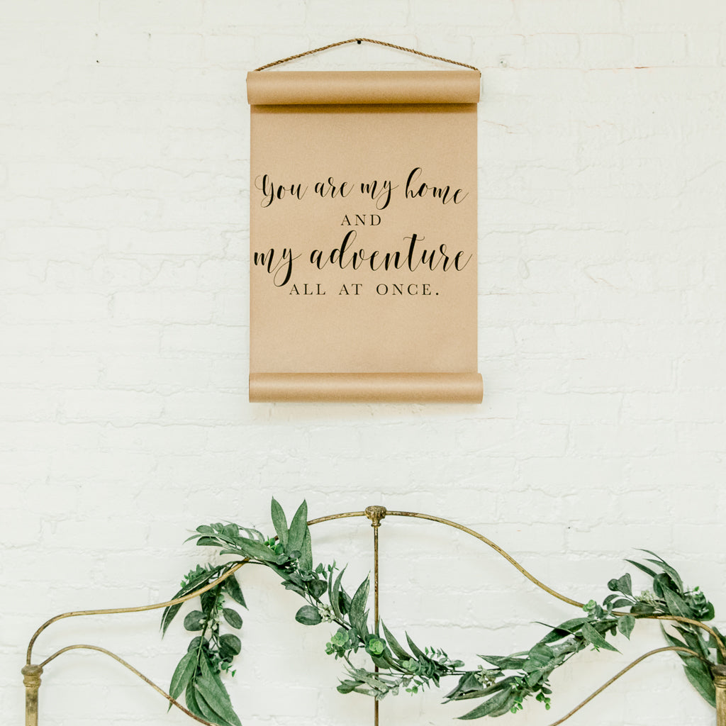 Home & Adventure Scroll – Cottonwood Shanty